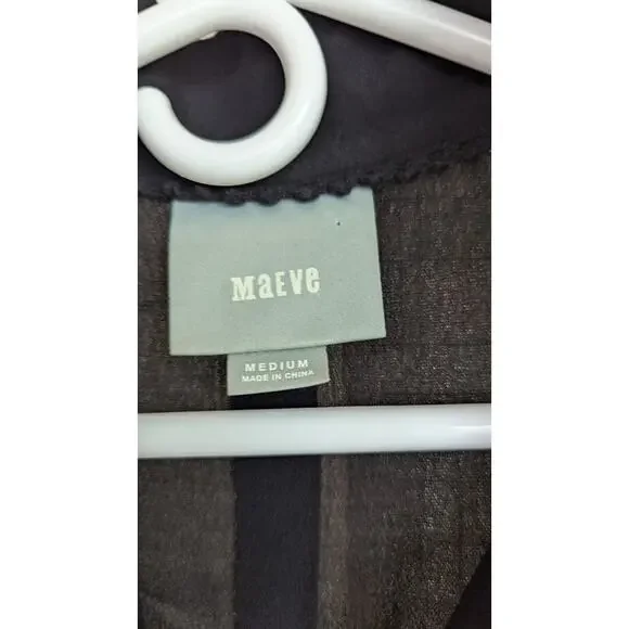 Anthropologie Maeve Ceycan Tunic M Retails $150 Black Flowy Goth Boho - Picture 3 of 11